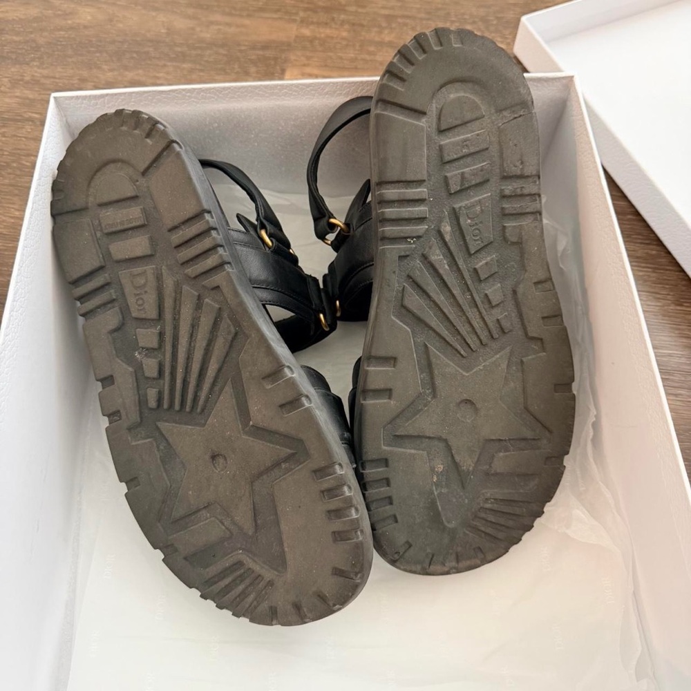 Dior Noir Lambskin Sandals - Picture 2 of 4